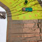 Superb Pista Color Soft Silk Copper Zari Design Saree