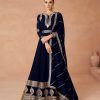 Amazing Black Color Faux Georgette With Embroidery Work Anarkali Gown