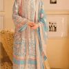 Amazing Sky Blue Color Fox Georgette With Embroidery Sequence Moti Salwar Suit