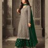 Pretty Green Color Georgette With Embroidery work With Stone Salwar Suit