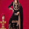 Amazing Black Color Faux Georgette With Embroidery Sequence Thread Work Salwar Suit