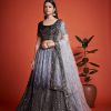 Beautiful Black Color Chinon Embroidery and Sequins Lehenga Choli