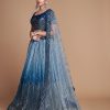 Beautiful Navy Blue Color Chinon Embroidery and Sequins Lehenga Choli