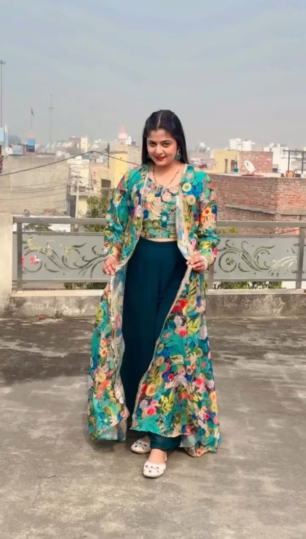 Superb Green Color Fox Georgette Digital Print Work Salwar Suit