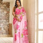 Aglow Pink Color Pure Soft Georgette Silk All Over Saree