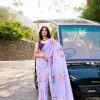 Amazing Light Purple Color Weightless Marble Floral Printed Saree