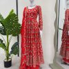 Amazing Red Color Georgette Thread Sequence Work Salwar Suit