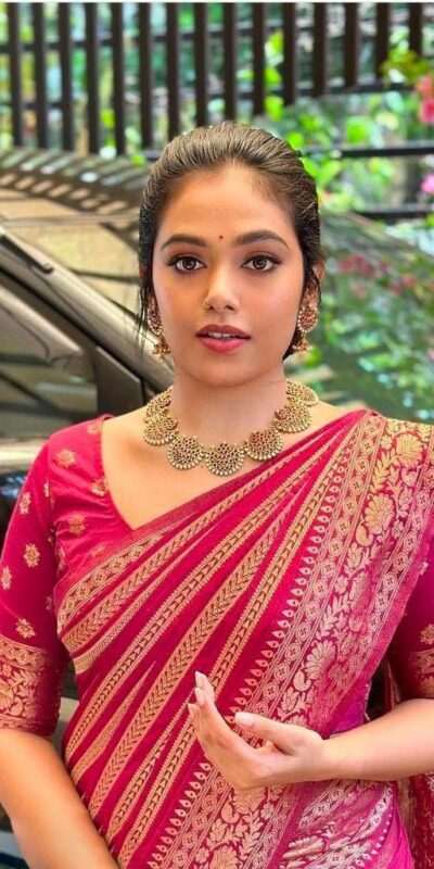 MS 503 Red Color Soft Litchi Silk On All Over Saree Casual, Wedding, Festive, Events . Expected Delivery  4-6 Working Days @1199/- only                                                                                                                                             | Sarees, Bollywood Sarees, Creative Sarees, Designer Sarees, Embroidered Sarees, Ethnic Saree, Modern Digital sarees, Party Wear Sarees