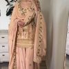 Classic Peach Color Jalpari Cotton With Embroidery Sequence  Salwar Suit