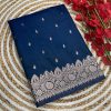 Fantastic Navy Blue Color Banarasi Silk Zari Weaving Rich Pallu Saree