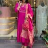 MF 749 Rani pink Color Roman Silk Coding Work Salwar Suit Casual, Wedding, Party, Festive, Events Etc.4-6 Working Days@ 1699/-only | Jump Suits, Salwar suit, Designer Suits, Casual Suits, Creative suits, Palazzo Suits, Party Wear Suits, Patiala Suits, Straight Suits
