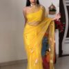 Lovely Yellow Color Soft Organza Silk Ready To Wear Saree