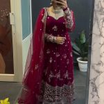 Magical Red Color Georgette Thread With Sequence Salwar Suit