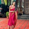 Perfect Red Color Soft Litchi Silk Jacquard Work Saree