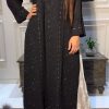Pretty Black Color Rayon Embroidery Foil Thread Work Salwar Suit