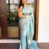 Superb Sky Blue Color Soft Lichi Silk Jacquard Work On All Over Saree