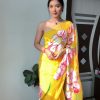 Superb Yellow Color Soft Organza Silk Ready To Wear Saree