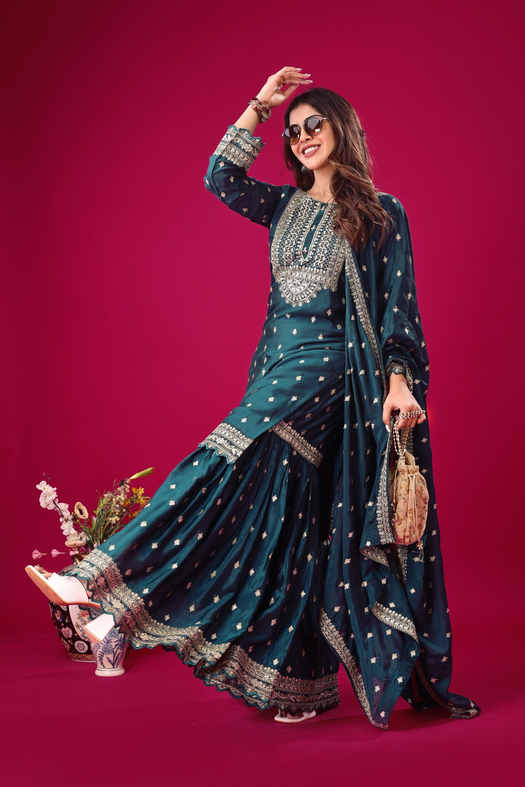 ZF 5006 Peacock Blue Color Chinon Silk Sequence Work Salwar Suit Casual, Wedding, Festive, Events . Expected Delivery 4-6 Working Days @2149/- only | Jump Suits, Salwar suit, Designer Suits, Casual Suits, Creative suits, Palazzo Suits, Party Wear Suits, Patiala Suits, Straight Suits