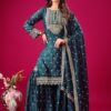 ZF 5006 Peacock Blue Color Chinon Silk Sequence Work Salwar Suit Casual, Wedding, Festive, Events . Expected Delivery  4-6 Working Days @2149/- only      | Jump Suits, Salwar suit, Designer Suits, Casual Suits, Creative suits, Palazzo Suits, Party Wear Suits, Patiala Suits, Straight Suits