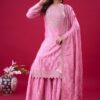 ZF 5006 Pink Color Chinon Silk Sequence Work Salwar Suit Casual, Wedding, Festive, Events . Expected Delivery  4-6 Working Days @2149/- only      | Jump Suits, Salwar suit, Designer Suits, Casual Suits, Creative suits, Palazzo Suits, Party Wear Suits, Patiala Suits, Straight Suits