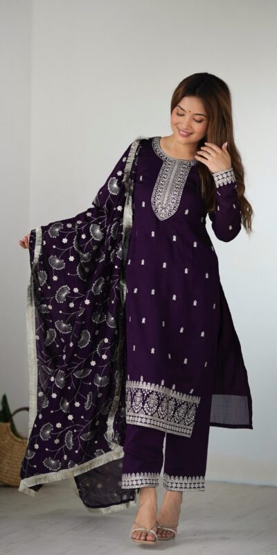 KB 276 Purple Color Rangoli Silk Sequence Jari Work Salwar Suit Casual, Wedding, Party, Festive, Events Etc.4-6 Working Days@ 2049/-only | Jump Suits, Salwar suit, Designer Suits, Casual Suits, Creative suits, Palazzo Suits, Party Wear Suits, Patiala Suits, Straight Suits