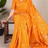 Mustard Chanderi Sequins Saree