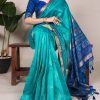 Firozi Jacquard Weaving Saree