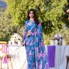 Blue Weightless Printed Pearl Saree