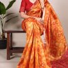 Orange Jacquard Patola Saree