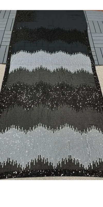 DF 3424 Black Color Georgette Heavy 5MM Sequins embroidery Work Saree Casual, Wedding, Festive, Events . Expected Delivery  4-6 Working Days @1749/- only                                                 | Sarees, Bollywood Sarees, Creative Sarees, Designer Sarees, Embroidered Sarees, Ethnic Saree, Modern Digital sarees, Party Wear Sarees