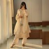 Cream Roman Sequence Salwar Suit