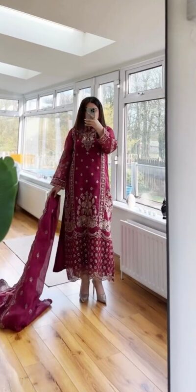 BE 383 Maroon Color Georgette Embroidery Diamond Work Salwar Suit Casual, Wedding, Festive, Events . Expected Delivery  4-6 Working Days @1999/- only      | Jump Suits, Salwar suit, Designer Suits, Casual Suits, Creative suits, Palazzo Suits, Party Wear Suits, Patiala Suits, Straight Suits