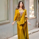 Mustard Chinon Sequence Salwar Suit