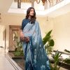 Navy Blue Weightless Printed Saree
