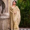 Off White Gold Tissue Zari Saree