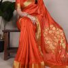 YNF 7903 Orange Color Raw Silk Zari Weaving Work Saree Casual, Wedding, Festive, Events . Expected Delivery  4-6 Working Days @1699/- only                                                                                | Sarees, Bollywood Sarees, Creative Sarees, Designer Sarees, Embroidered Sarees, Ethnic Saree, Modern Digital sarees, Party Wear Sarees