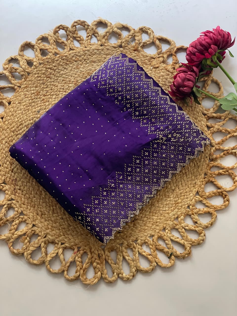 Purple Jimmy Choo Diamond Saree