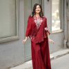 Red Chinon Sequence Salwar Suit