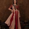 Red Polly Rayon Printed Lehenga Choli