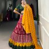 LNB 1200 Red Color Tushar Silk Print With Foil Work Lehenga Choli Wedding, Party, Festive, Events Etc. Delivery 4-6 Working Days Rs 3199 | Lehenga, Bollywood Lehenga, Creative Lehenga, Designer Lehenga, Embroidered Lehenga, Party Wear Lehenga
