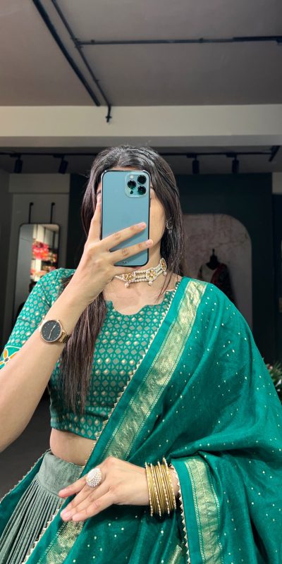 LNB 1210 Sea Green Color Tasar Silk Floral Print With Foil Print Lehenga Choli Wedding, Party, Festive, Events Etc. Delivery 4-6 Working Days Rs 2499 | Lehenga, Bollywood Lehenga, Creative Lehenga, Designer Lehenga, Embroidered Lehenga, Party Wear Lehenga