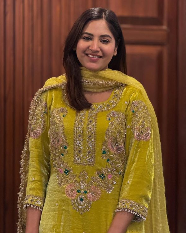Yellow Fendy Sequence Salwar Suit