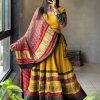 Yellow Rayon Print Lehenga Choli