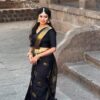 Black Butti Jacquard Saree