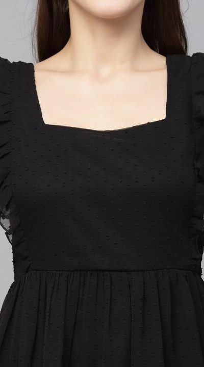 INLI Trendy Black in Georgette Butti Designer Gown . Wedding, Party, Festive Affordable Price ₹1399. Delivery 4-6 Working Days. Shop now. | Gowns, Bollywood Gowns, Creative Gowns, Designer Gowns, Embroidered Gowns, Party Wear Gowns