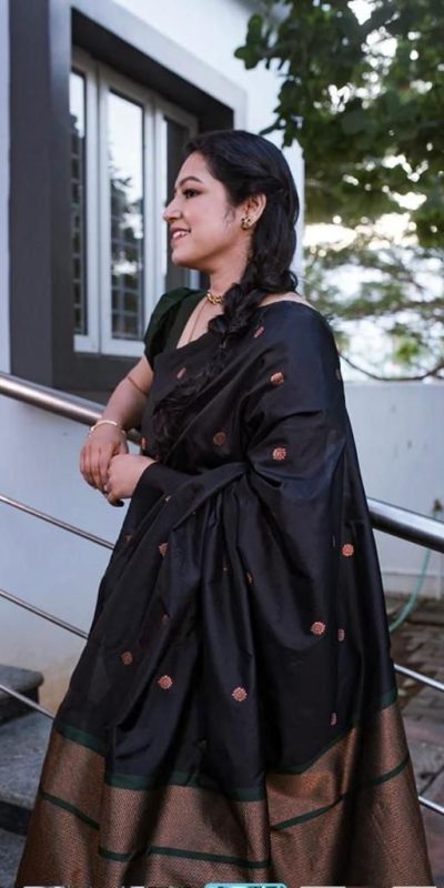 KP 5000 Black Soft Lichi Silk Saree with Designer Work. Wedding, Party, Festive, Events, Now at just ₹1249. Delivery 4-6 Working Days. Shop now. | Sarees, Bollywood Sarees, Creative Sarees, Designer Sarees, Embroidered Sarees, Ethnic Saree, Modern Digital sarees, Party Wear Sarees