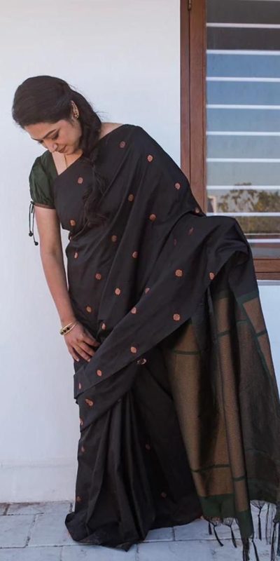 KP 5000 Black Soft Lichi Silk Saree with Designer Work. Wedding, Party, Festive, Events, Now at just ₹1249. Delivery 4-6 Working Days. Shop now. | Sarees, Bollywood Sarees, Creative Sarees, Designer Sarees, Embroidered Sarees, Ethnic Saree, Modern Digital sarees, Party Wear Sarees