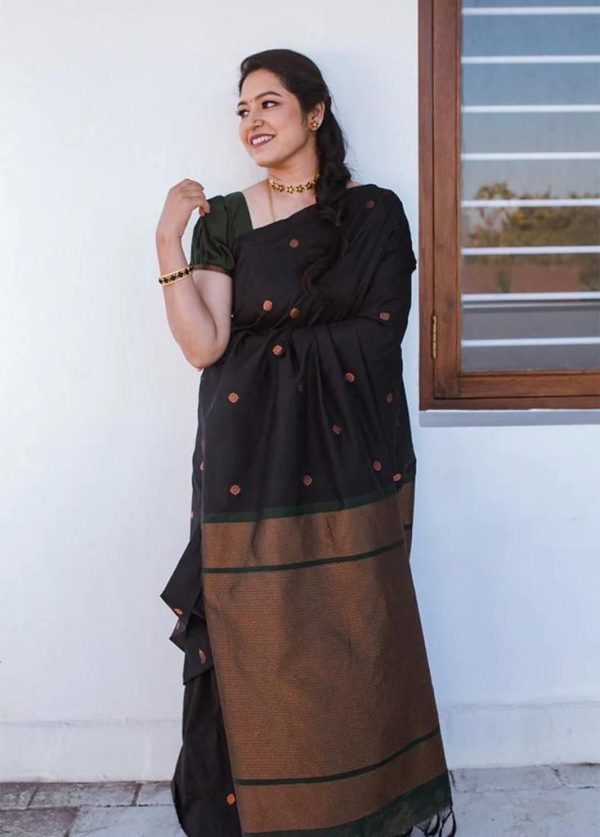KP 5000 Black Soft Lichi Silk Saree with Designer Work. Wedding, Party, Festive, Events, Now at just ₹1249. Delivery 4-6 Working Days. Shop now. | Sarees, Bollywood Sarees, Creative Sarees, Designer Sarees, Embroidered Sarees, Ethnic Saree, Modern Digital sarees, Party Wear Sarees
