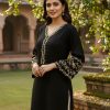 INLI Adaa 5.0 Black Rayon with Embroidery Work Kurti .Wedding, Party, Festive, Events, Best Price ₹1349. Delivery 4-6 Working Days. Shop now. | Kurti, Bollywood Kurti, Creative Kurtis, Designer Kurti, Party Wear Kurti, Selfie Kurti
