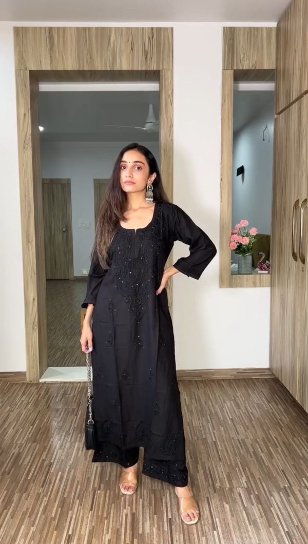 BE 390 Black Color Rayon Embroidery Sequence Salwar Suit with Work. Festive Deal ₹1749. Delivery 4-6 Working Days. Shop now. | Jump Suits, Salwar suit, Designer Suits, Casual Suits, Creative suits, Palazzo Suits, Party Wear Suits, Patiala Suits, Straight Suits